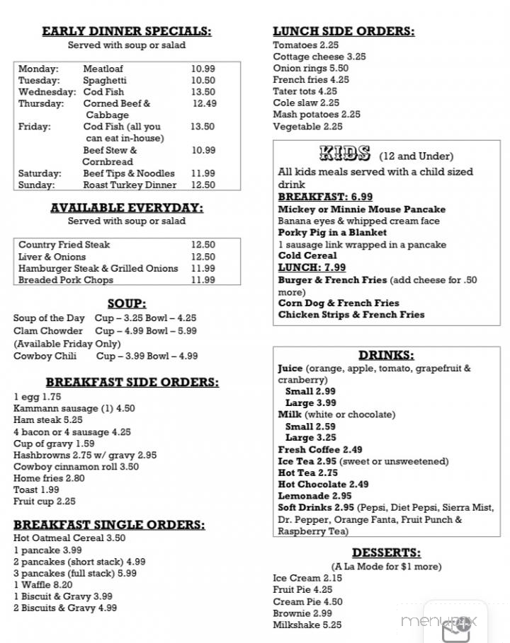 Brownie's Restaurant - Yuma, AZ menu_pic