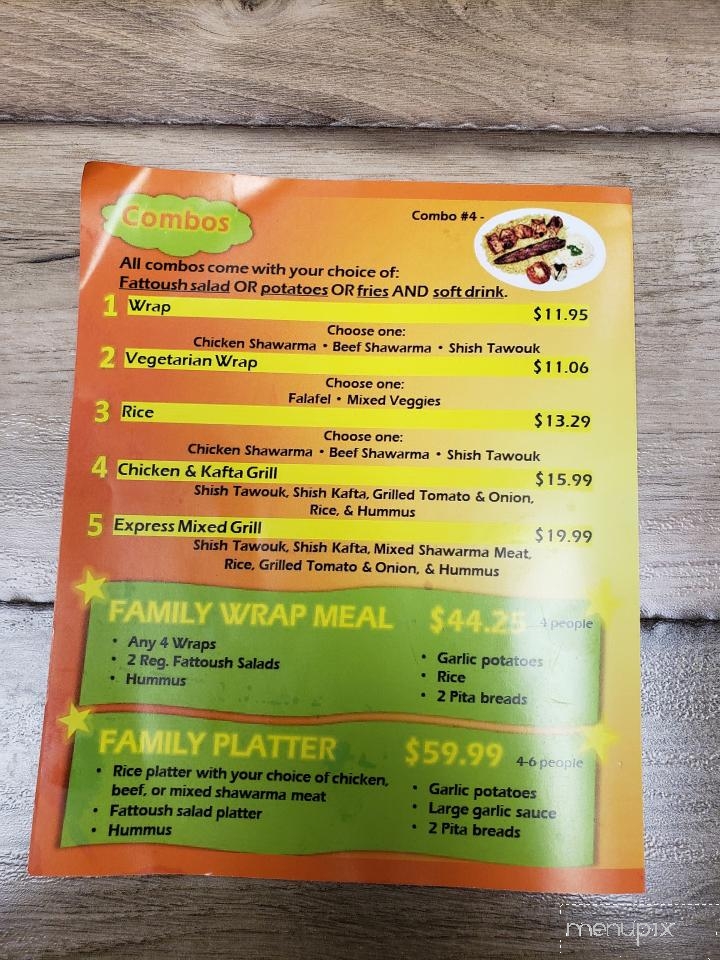Fattoush Express - Windsor, ON menu_pic