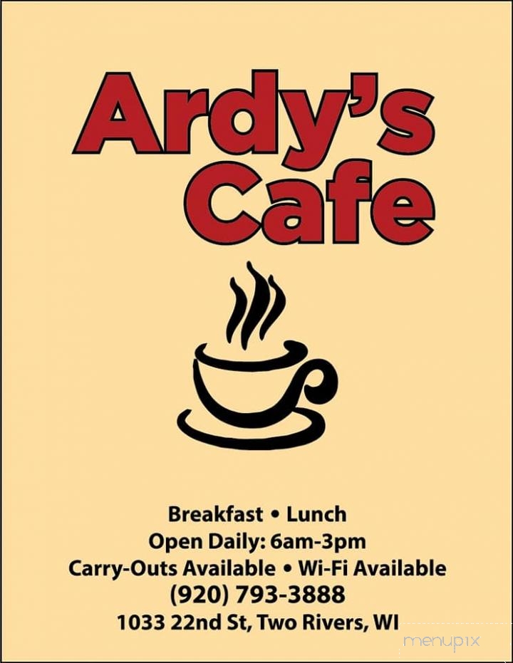 Ardy's Cafe - Two Rivers, WI menu_pic
