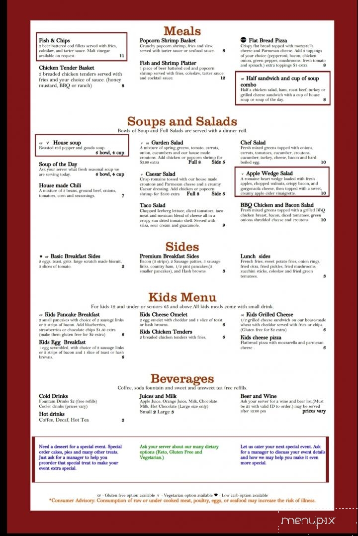 Rosebud Dining & Bakery - West Jefferson, NC menu_pic