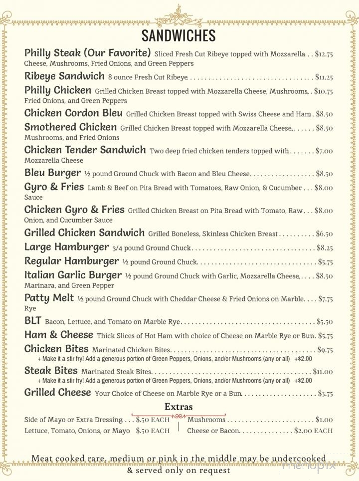 Cocktails Bar & Grill - Beaver Dam, WI menu_pic
