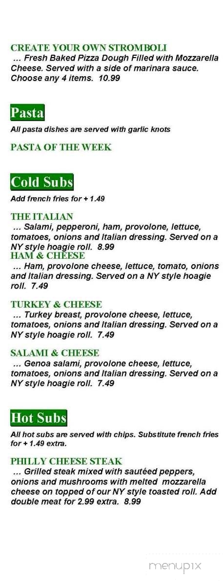 Slice Of Italy - Fayetteville, NC menu_pic