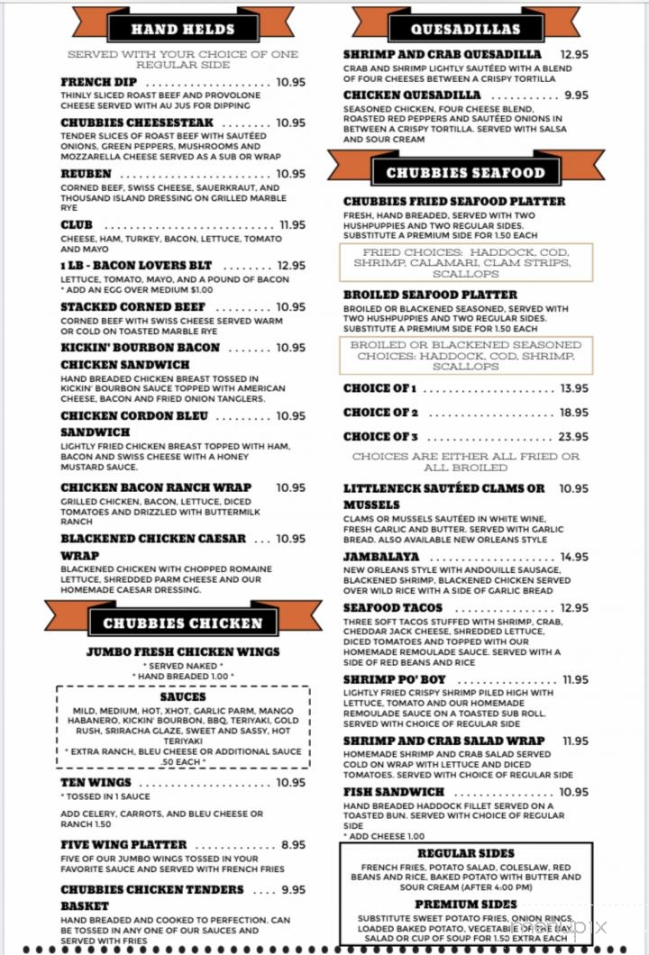 Chubbies - Fort Pierce, FL menu_pic