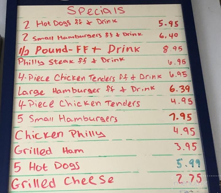 Jimmy's - New Castle, PA menu_pic