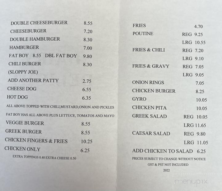 Dairy Delight - Winnipeg, MB menu_pic