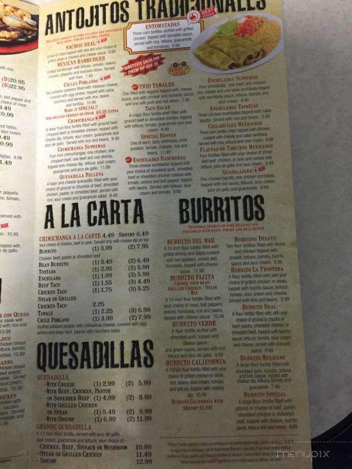 Elcharro Mexican Restaurant - Athens, TN menu_pic
