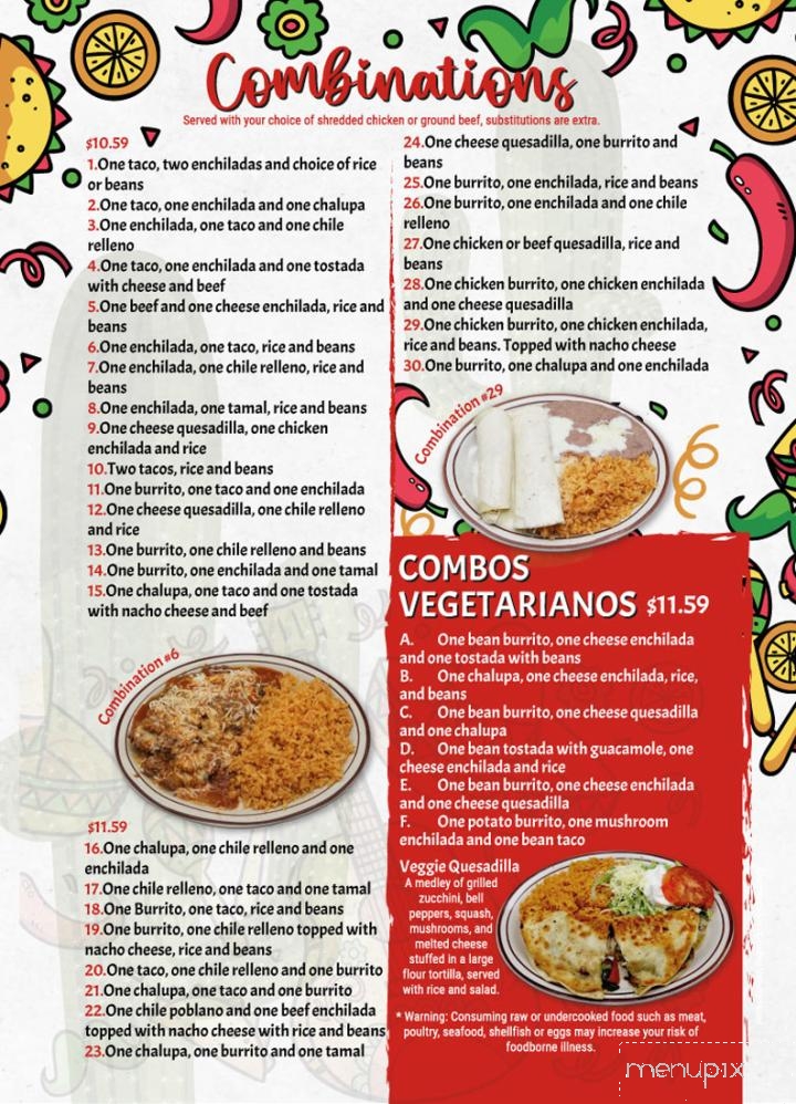 Fiesta Mexicana Cary - Raleigh, NC menu_pic