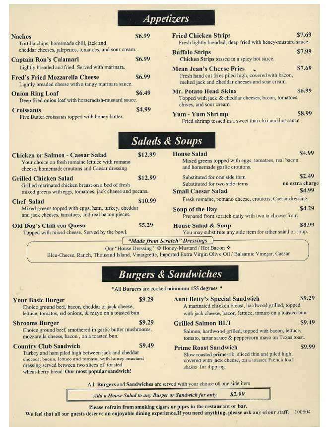 Percy & Willie's Food & Spirit - Florence, SC menu_pic