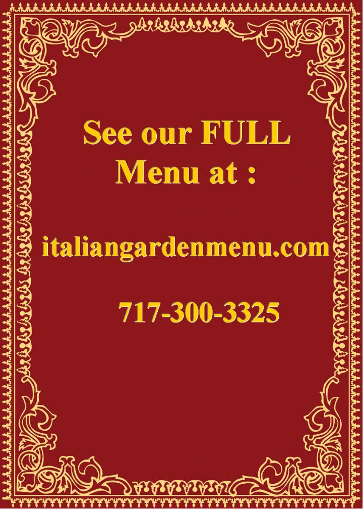 Italian Garden Pizza Restaurant - Shippensburg, PA menu_pic