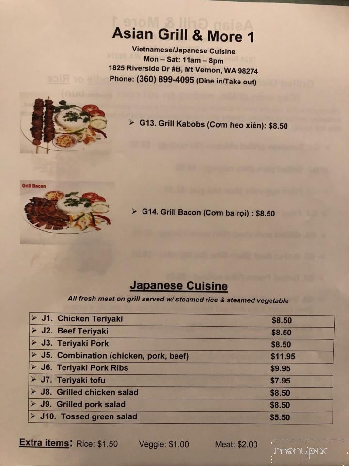 Asian Grill and More 1 - Mount Vernon, WA menu_pic