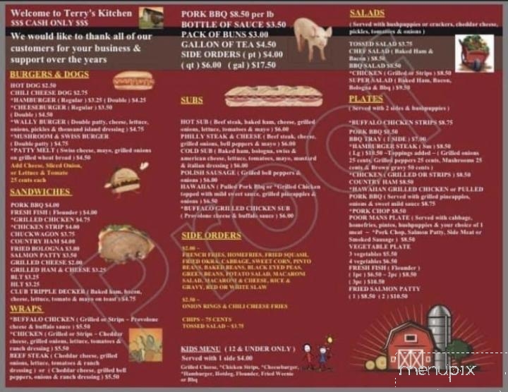 Terry's Kitchen - Midland, NC menu_pic