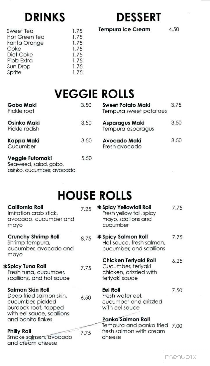 Kin 2 Kin - Morganton, NC menu_pic