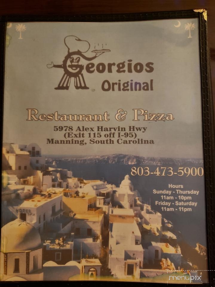 Georgio's Restaurant & Pizza - Manning, SC menu_pic