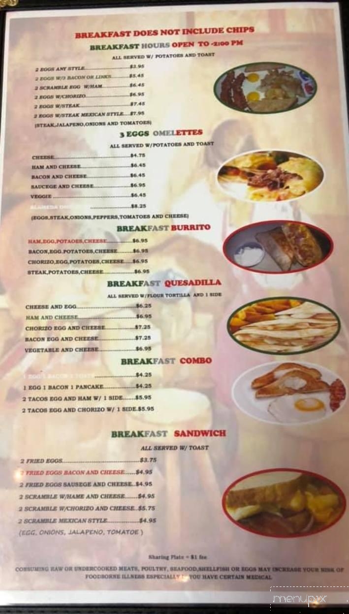 La Alameda Mexican Restaurant - New Port Richey, FL menu_pic