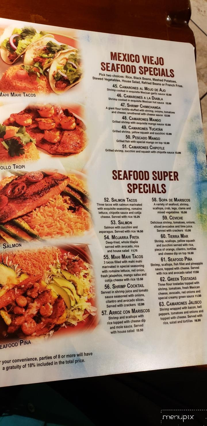 Mexico Viejo - Taylorsville, NC menu_pic
