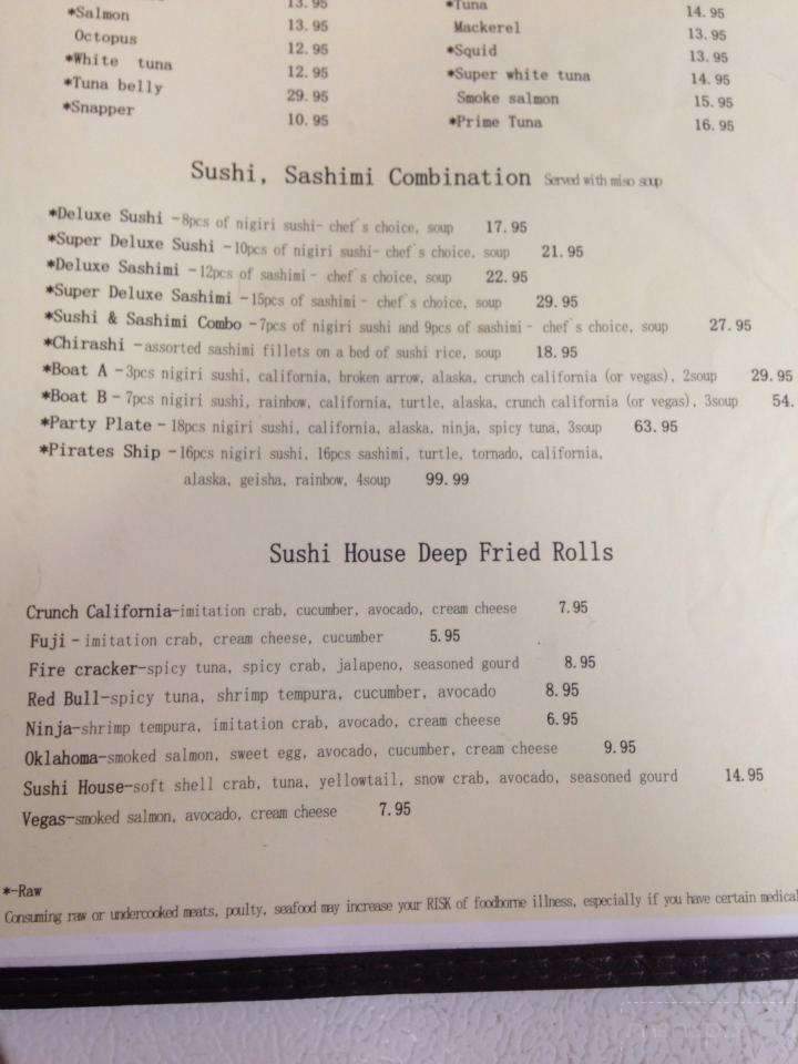 Sushi House - Broken Arrow, OK menu_pic