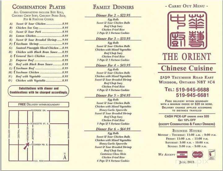 The Orient Chinese Cuisine - Windsor, ON