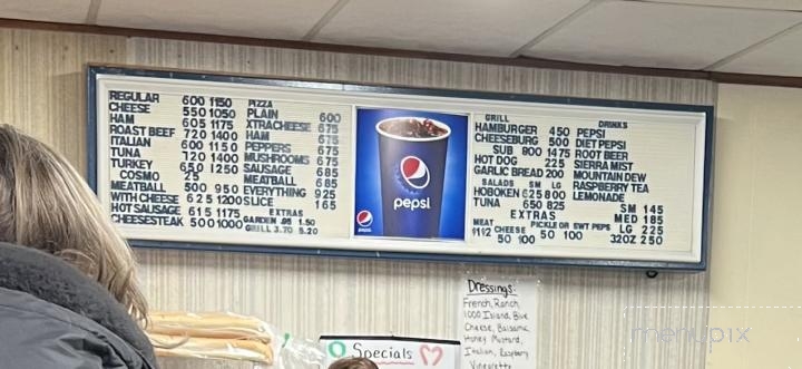 Hoboken Sub Shop - Benton, PA menu_pic