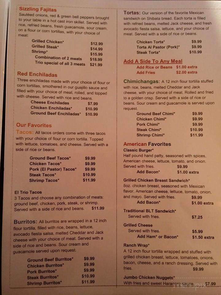 Limping Coyote - Kewaskum, WI menu_pic