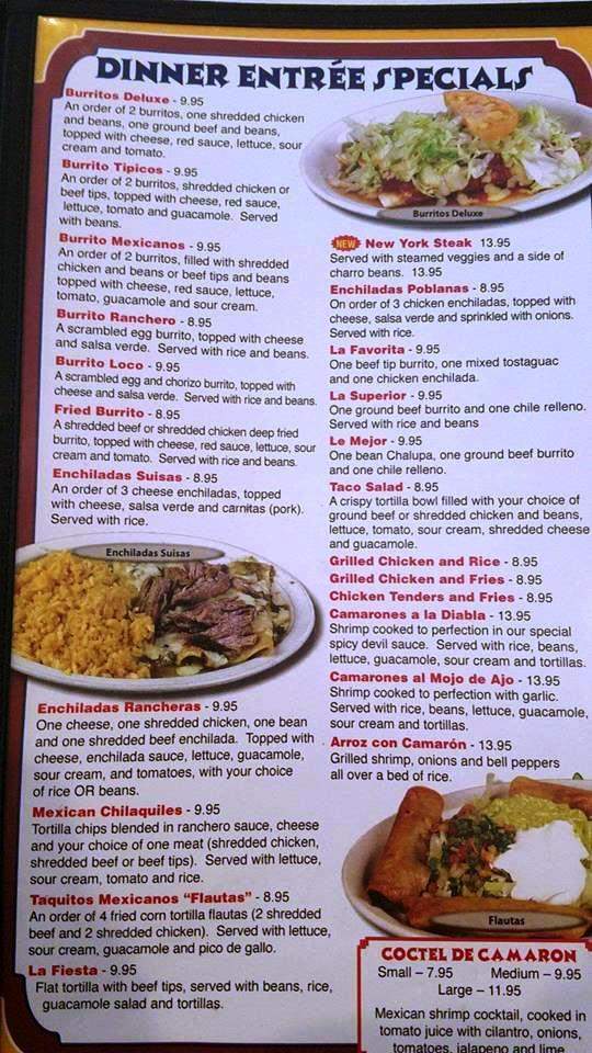 La Fiesta Mexican Restaurant - Canton, IL menu_pic