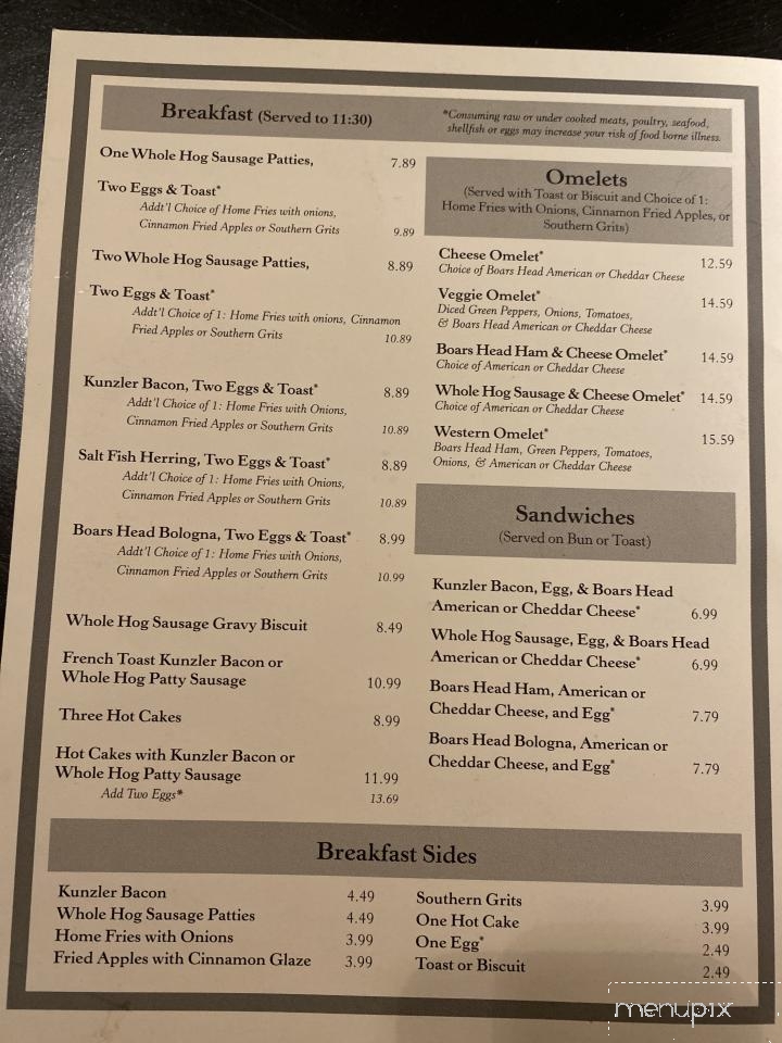 Ripley's Family Restaurant - Aylett, VA menu_pic