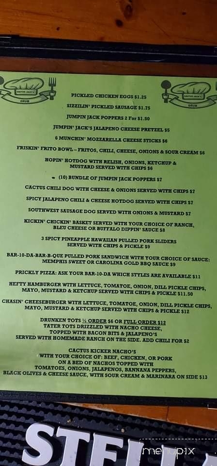 Cactus Jacks - Salt Springs, FL menu_pic