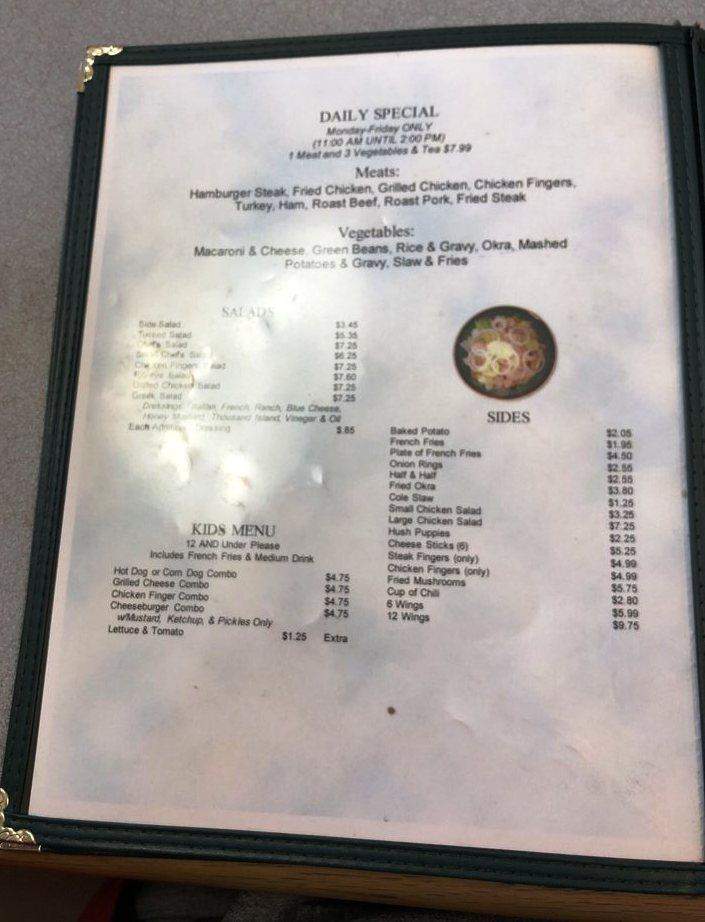 Theo's Family Restaurant - Greer, SC menu_pic