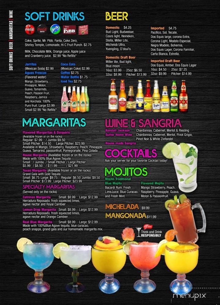 Catrinas Mexican Bar & Grill - Gainesville, GA menu_pic