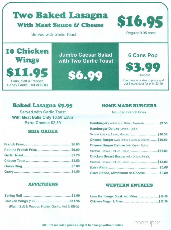 Cafe Plus - Irricana, AB menu_pic