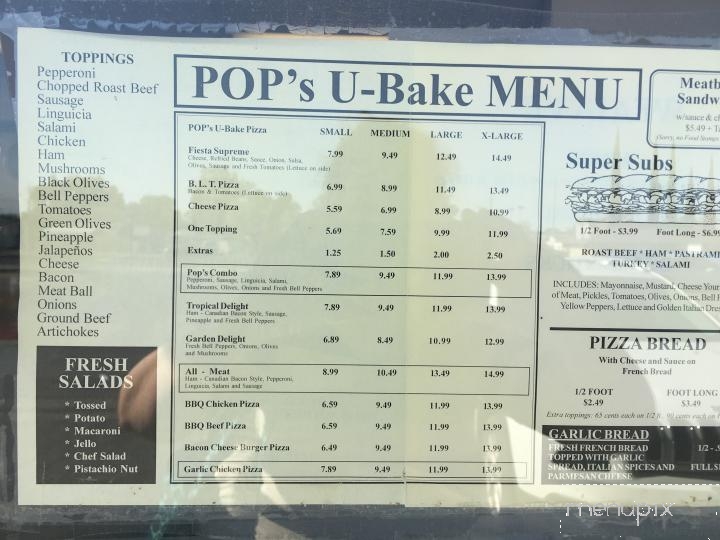 Pop's U-Bake Pizza - Marysville, CA menu_pic