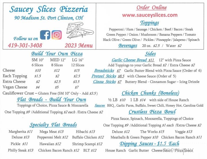 Saucey Slices Pizzeria - Port Clinton, OH