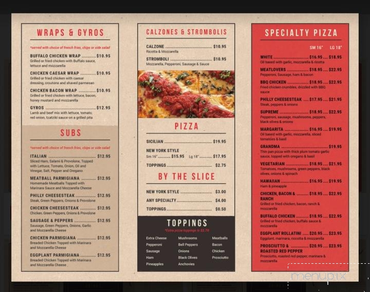 La Famiglia Pizza - Pawleys Island, SC menu_pic