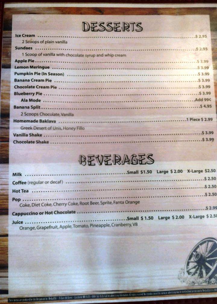 Buckboard - Lakeville, MN menu_pic
