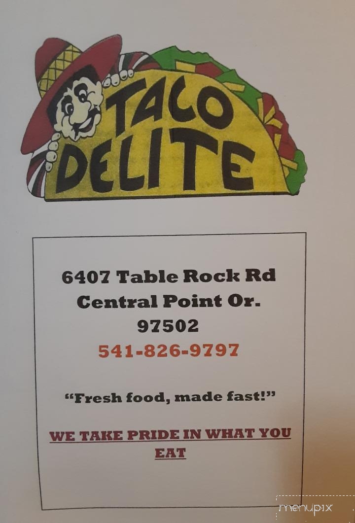 Taco Delite - Central Point, OR menu_pic