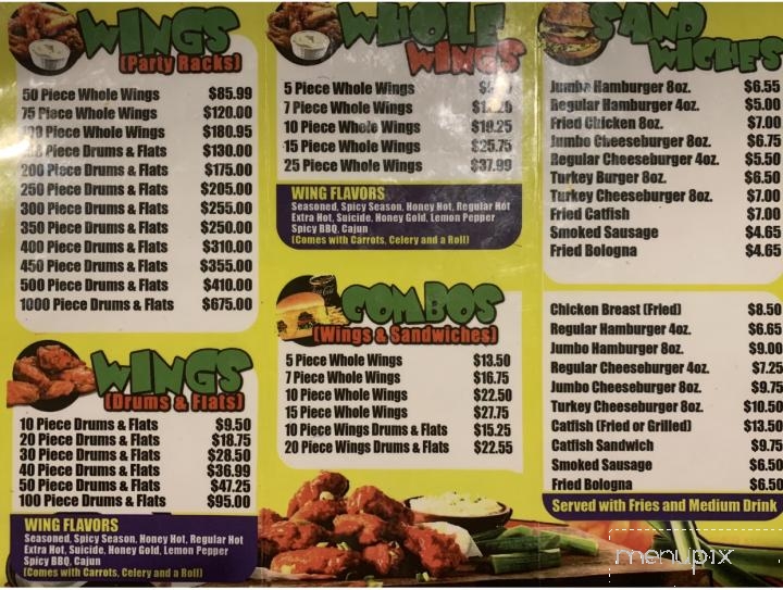 Da Sauce Wings and Things - Memphis, TN menu_pic