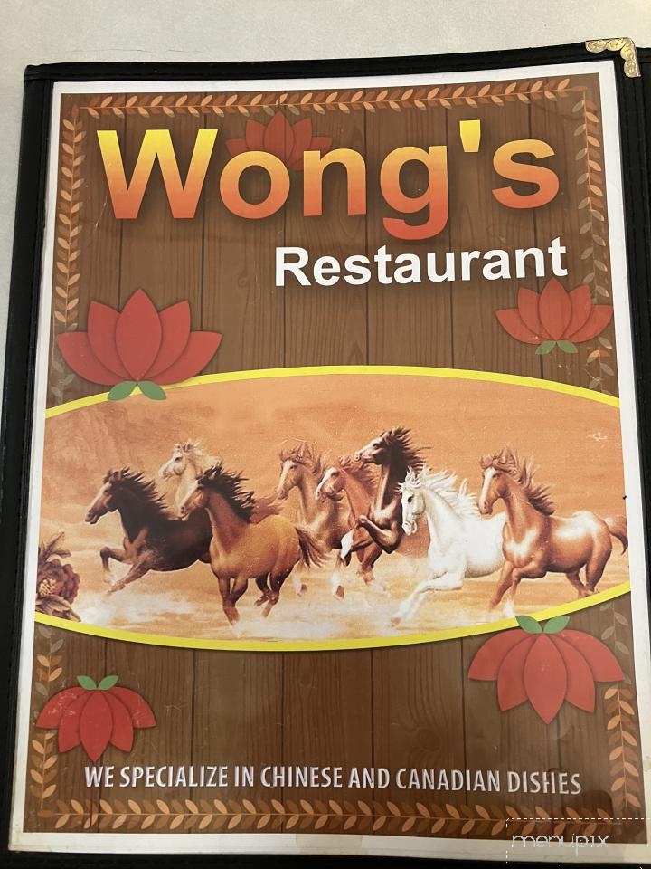 Wong's Cafe - Canora, SK menu_pic
