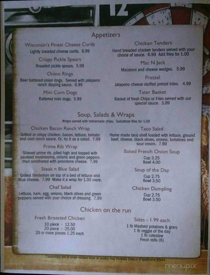 Jeepers - Plover, WI menu_pic