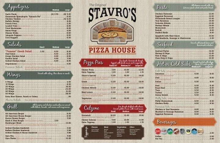 The Original Stavro's Pizza House - Orange City, FL menu_pic