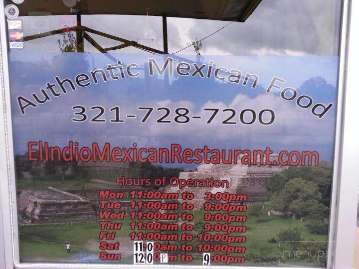 El Indio Mexican Restaurant - Melbourne, FL menu_pic