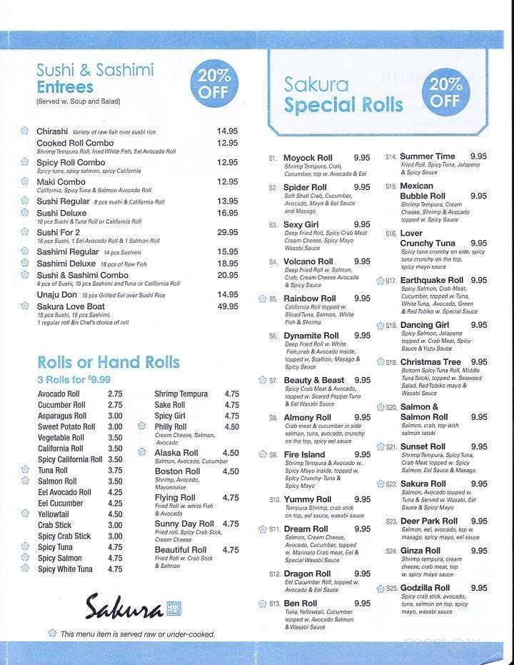 Sakura - Moyock, NC menu_pic