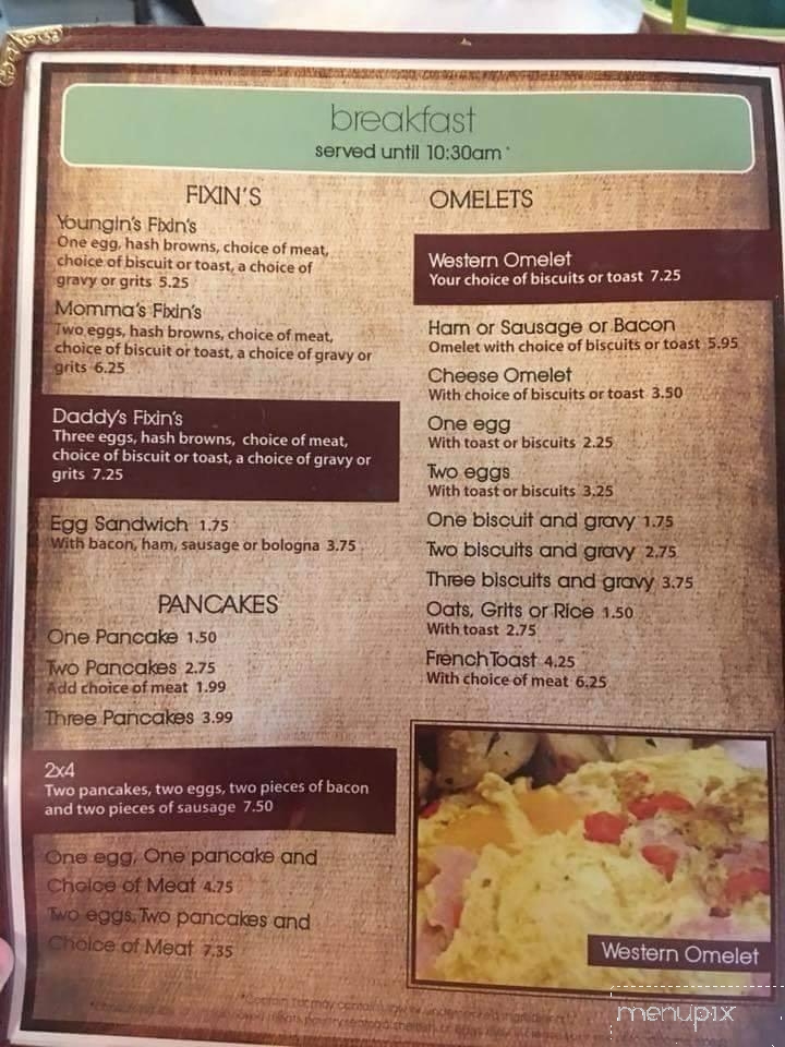 Lynda's Family Diner - Olmsted, IL menu_pic