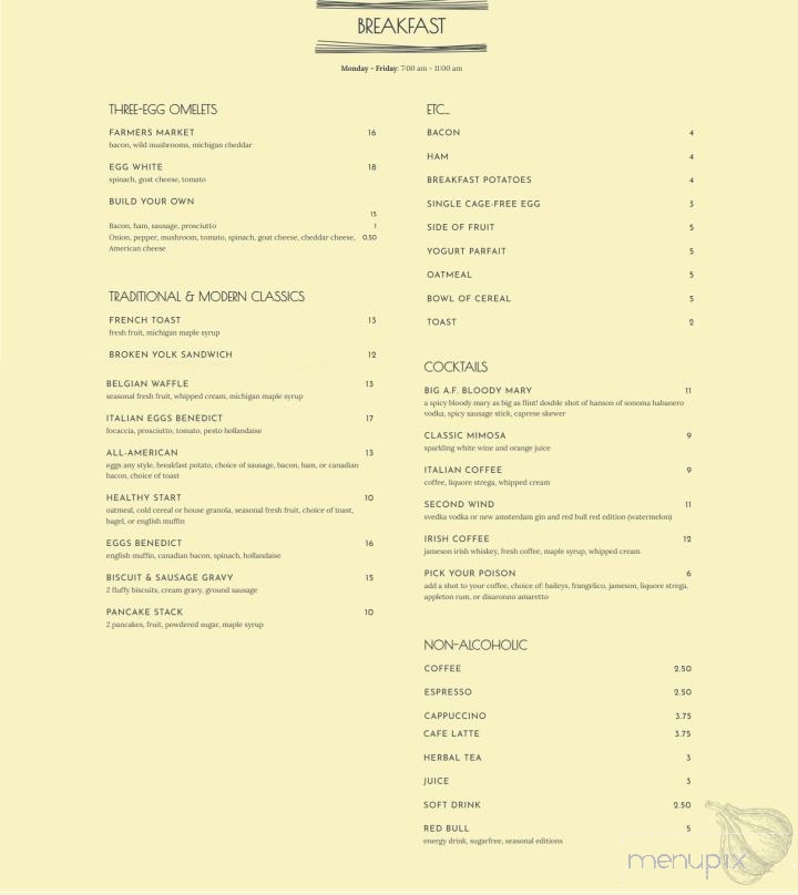 Sauce Italian American Kitchen - Flint, MI menu_pic
