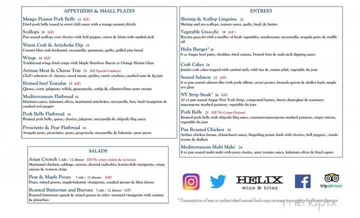 Helix Wine & Bites - Grand Forks, ND menu_pic