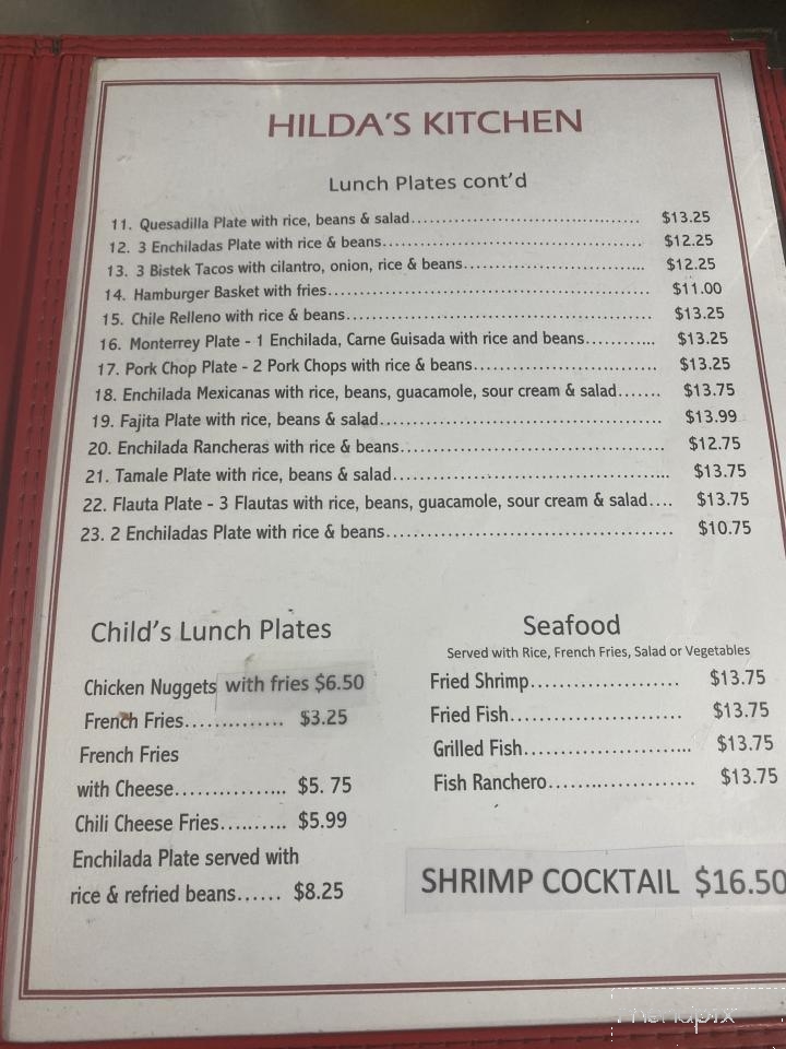 Hilda's Kitchen - Ennis, TX menu_pic