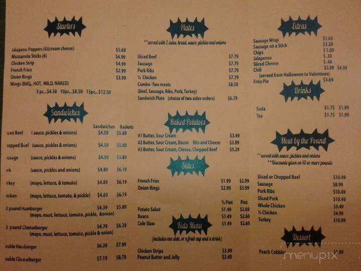 Gene's Hickory Hut - Conroe, TX menu_pic