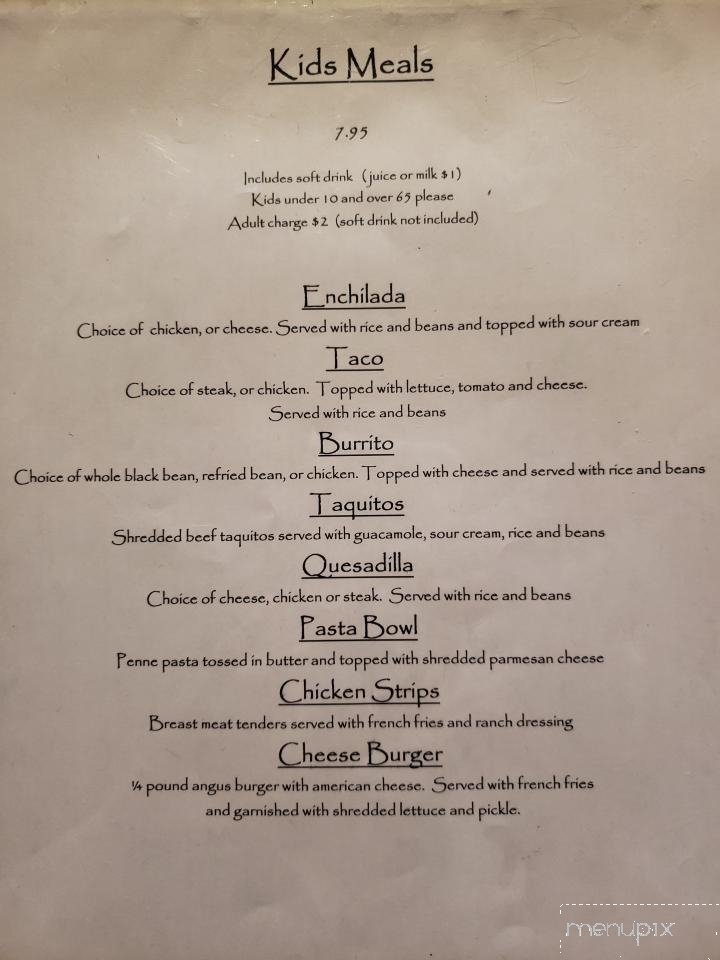 Cascada - Placerville, CA menu_pic