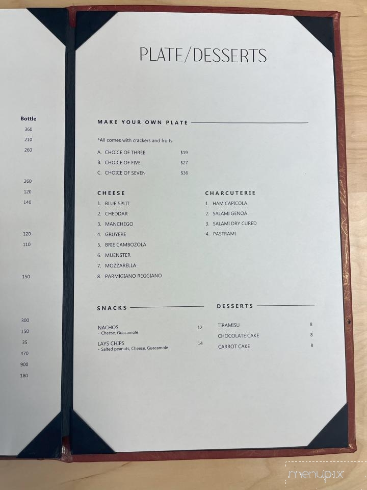 Wine Bar 1986 - New York, NY menu_pic