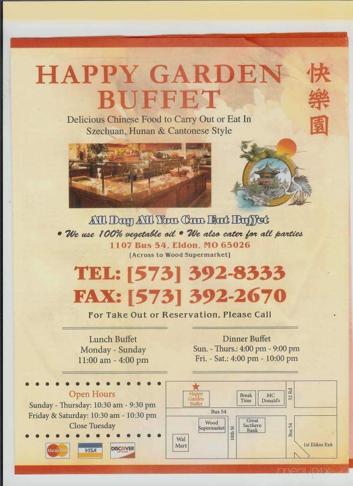 Happy Garden - Eldon, MO menu_pic