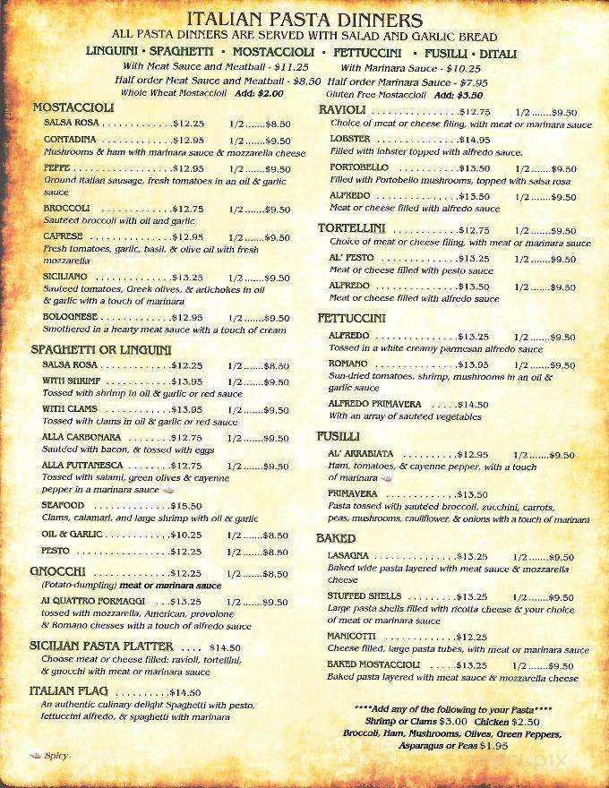 Luigi's Italian Resturant - Two Rivers, WI menu_pic