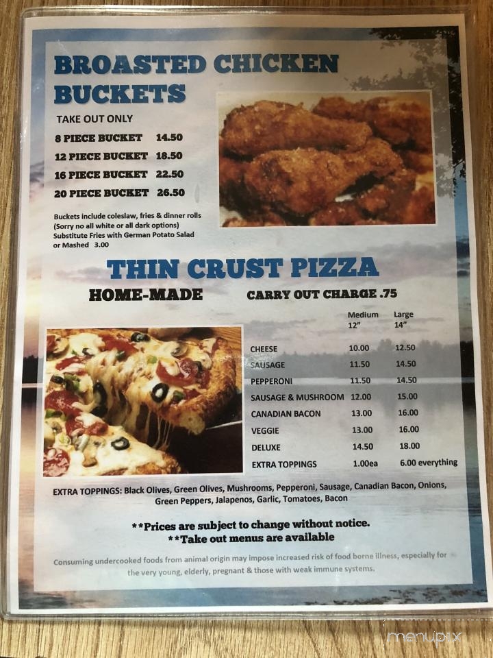 K & K River's Edge - Tomahawk, WI menu_pic